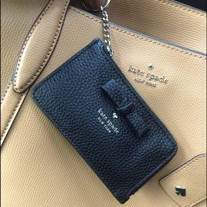 Kate Spade Leather  card holder wallet with key chain